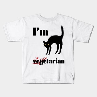 I'm VEGETARIAN Funny Cat Tee Kids T-Shirt